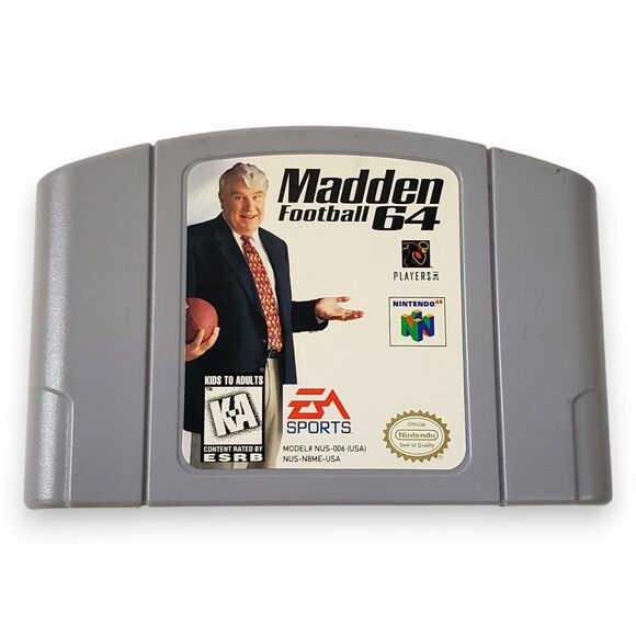 Nintendo Other - Madden Football 64 (Nintendo 64, 1997) - Authentic - Tested & Works - Retro Game